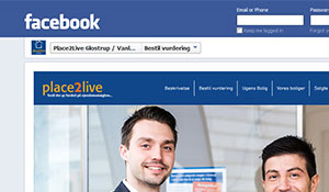 Place2live Microsite for Facebook