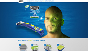 Schick Groomer Parallax Landing Page